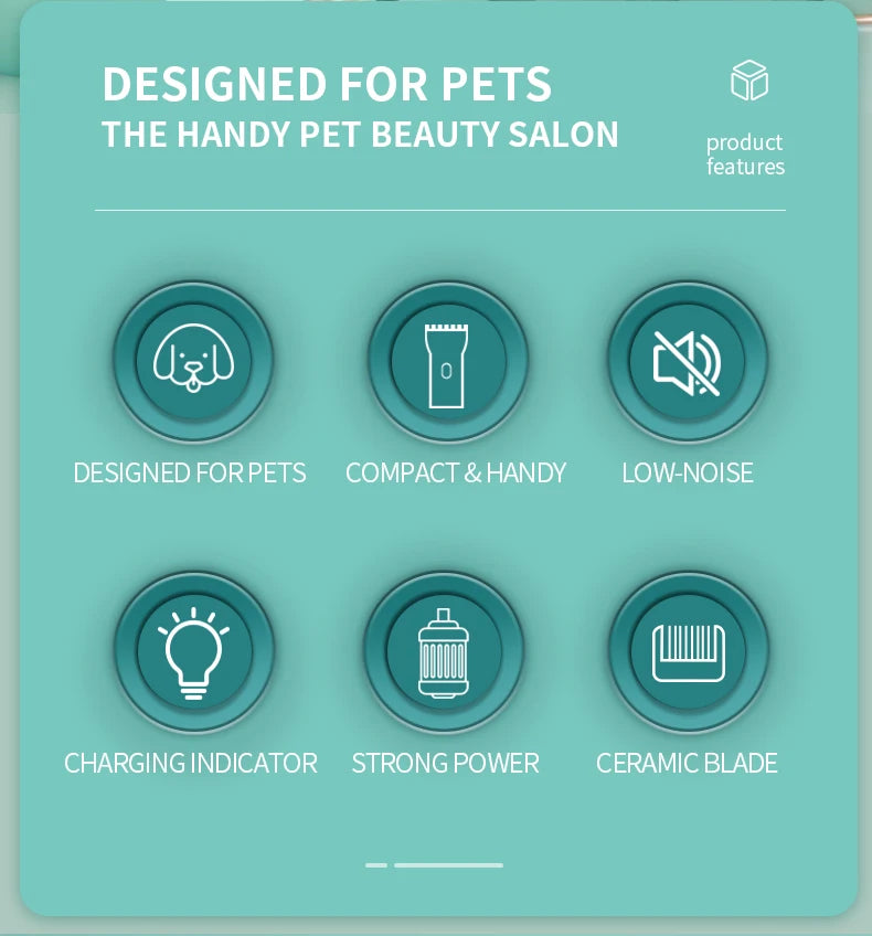 Pet grooming hospital kittensand puppies mute electric push clippers electric waterproof professional shaving haircutting talis