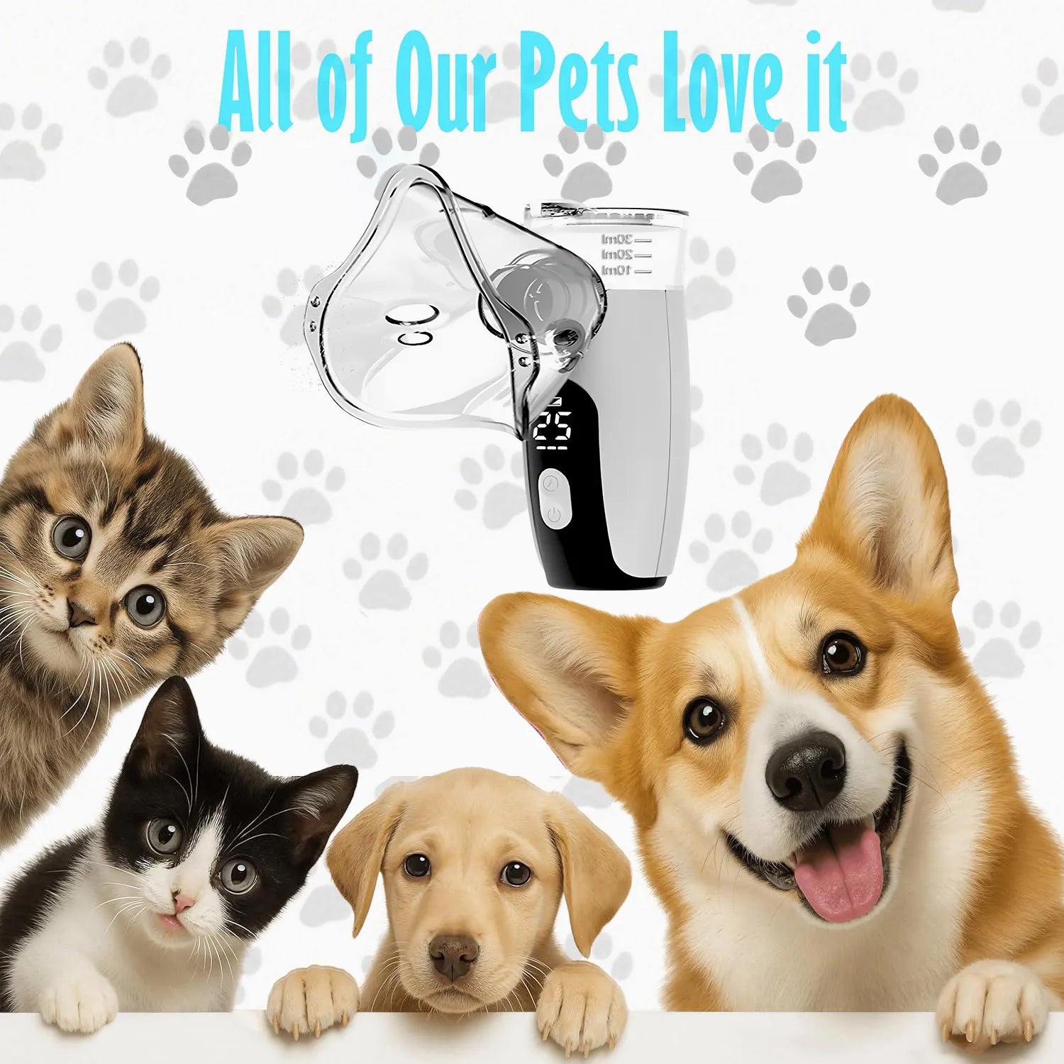 Pet Air Electronic Nebulizer for Cats & Dogs - Pet Nebulizer for Animal Respiratory Care