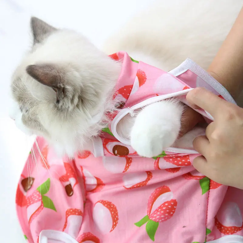 Cat Anti-licking Sterilization Clothes Pet Surgery Suit for Small Dog Cat Weaning Breathable Puppy Anti-scratch Body Strap Vest
