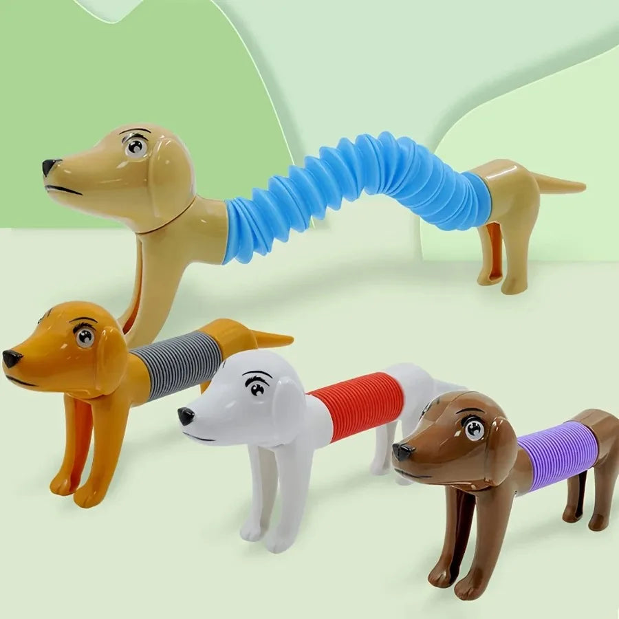 Dog Telescopic Tube; Autism Sensory Toys; 4Pcs pop Tubes; Fidget Toys for Girls; Toddler Toys; Toys; Sensory Toy; Dog Party Fav
