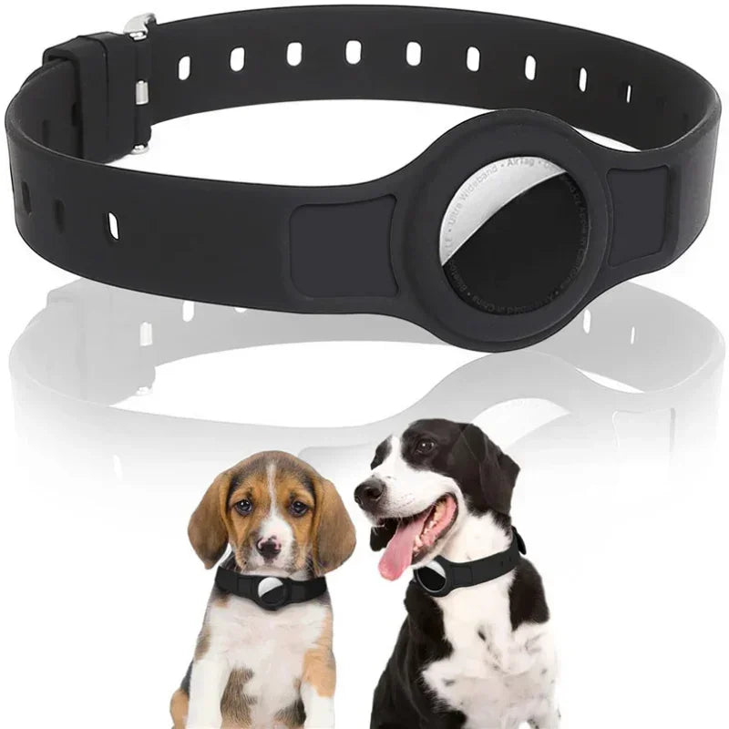 Pet Silicone Collar Accessories for Dogs Protetive Dog Adjustable Cat AirTag Pet Apple Case Small for Pet Strap