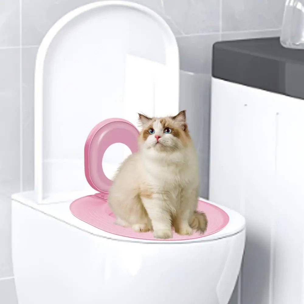 Cat Toilet Training Kit Reusable rinal Seat Potty Litter Box Trainer Pet Potty Training Seat Pet Cleaning Supplies