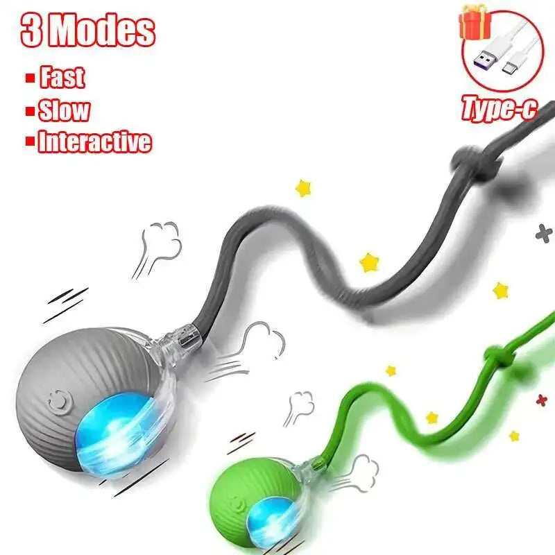 Smart Dog Interactive Ball Toys Automatic Rolling Ball Rechargeable Electric Pet Interactive Toy Dog Cat Training Imitate Mouse