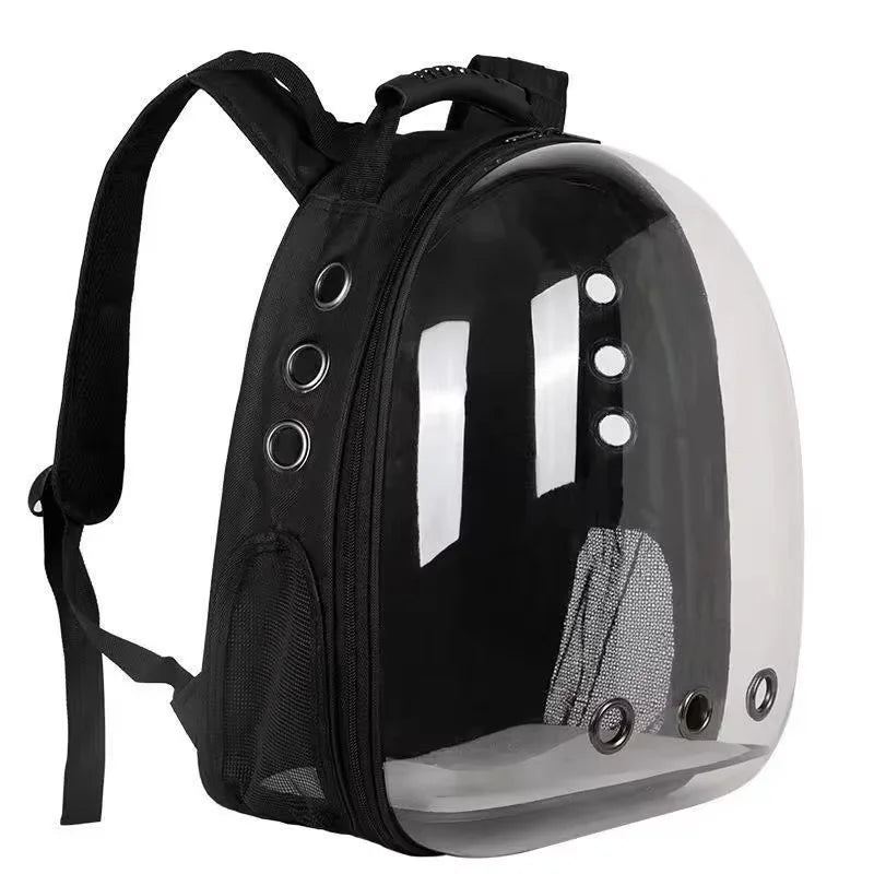 Transparent Pet Travel Backpack – Breathable Cat & Small Dog Carrier
