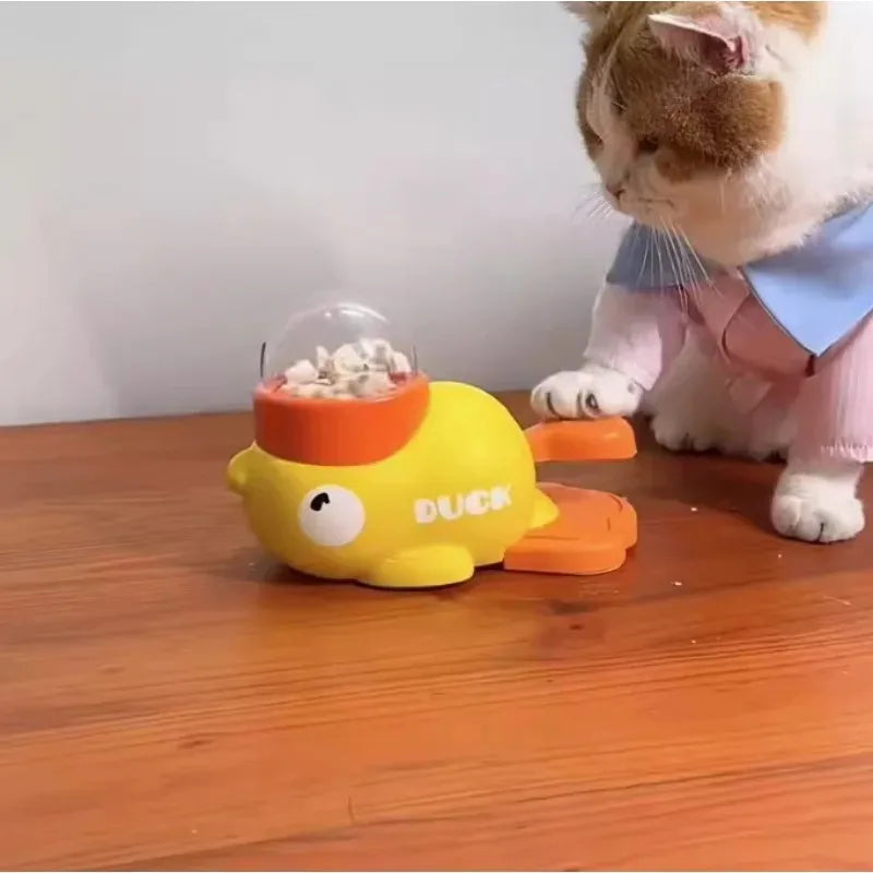 Yellow Duck Interactive Dog & Cat Treat Dispenser