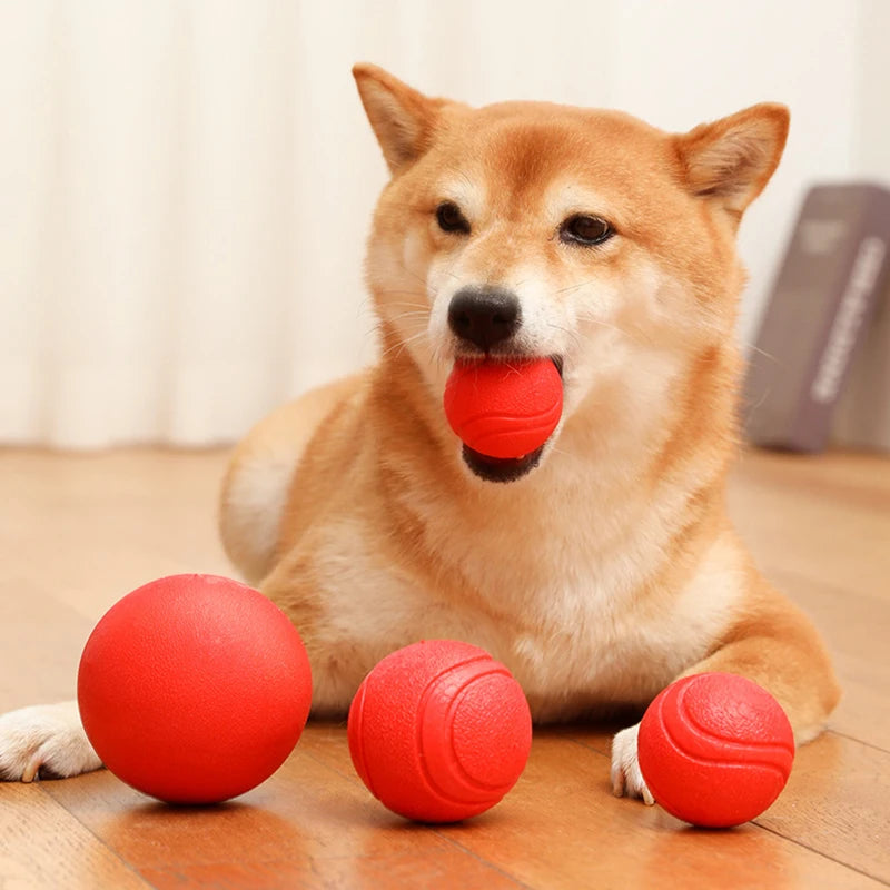 Indestructible Chew Proof Rubber Ball S to L Size Durable Bouncy Dog Toy for Pets Training Interactive Chew Resistant Molar Ball