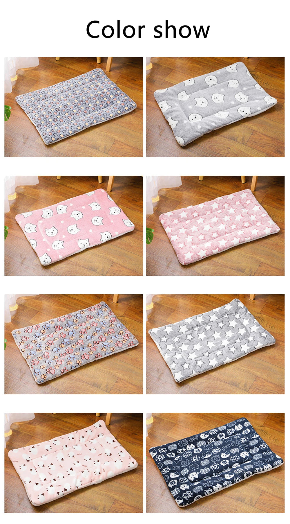 Pet Dog Bed All Season Warm Thick Sleeping Cat Nest Cushion Soft Pet Dog Sofa Mat Elastic Cat Bed for Medium Dog Accessories