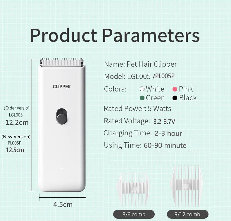 Pet grooming hospital kittensand puppies mute electric push clippers electric waterproof professional shaving haircutting talis