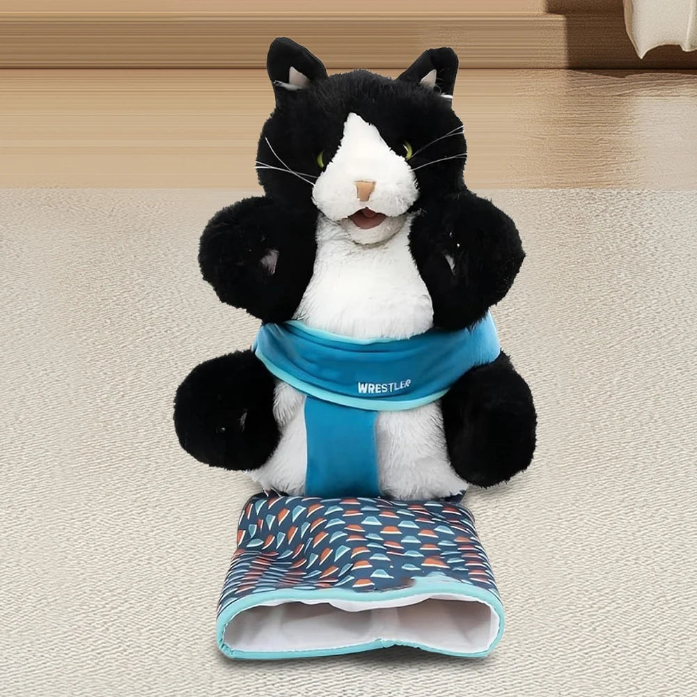 1/2PCS Cat Puppet Wrestler Wrestling Glove With Sturdy Padding Interactive Cat Toy Plush Cat Wrestle Toy Animal Hand Glove Toys