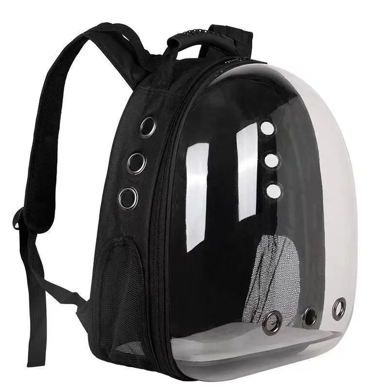 Transparent Pet Travel Backpack – Breathable Cat & Small Dog Carrier