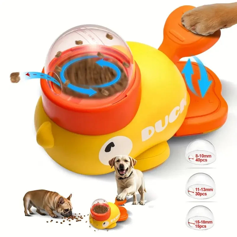 Yellow Duck Interactive Dog & Cat Treat Dispenser