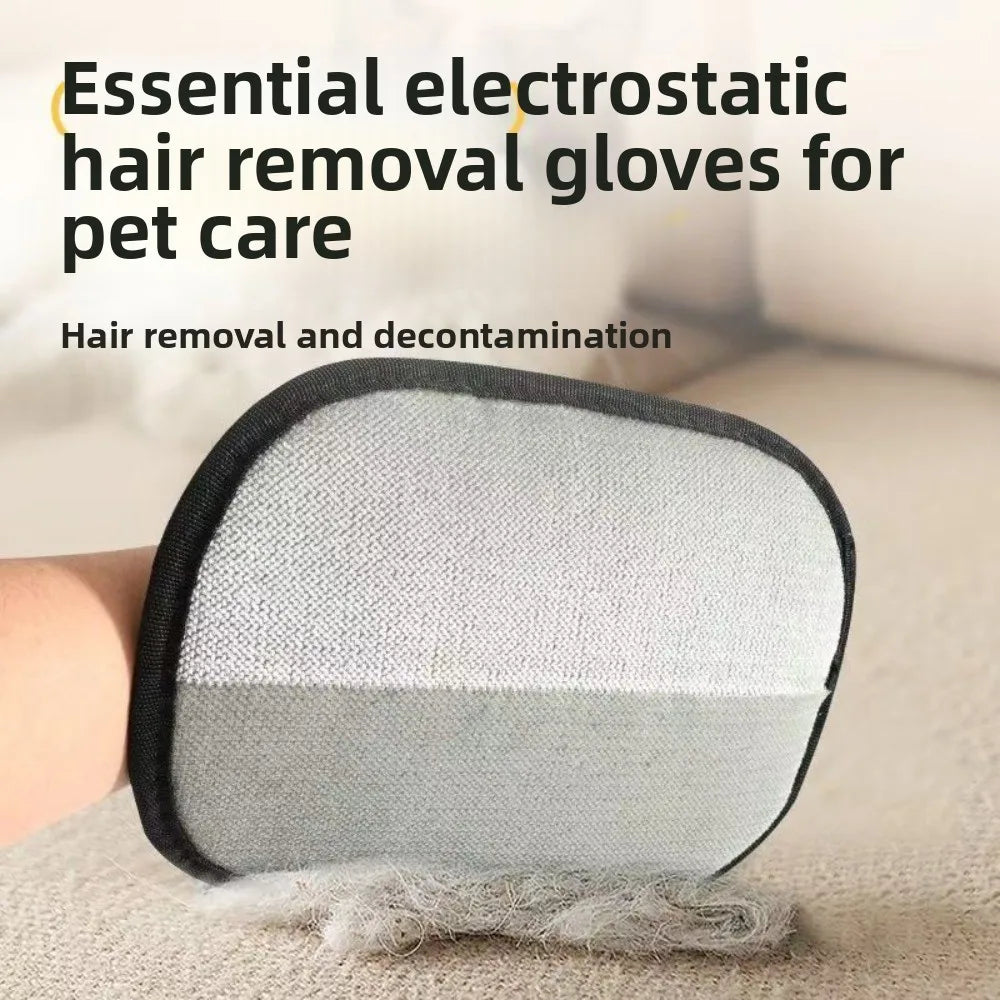 Dog Brush Removes Pet Hairs Pet Electrostatic Hair Removal Gloves Comb for Dog Cat Hair Cleaning Grooming Two-way Bristles Home