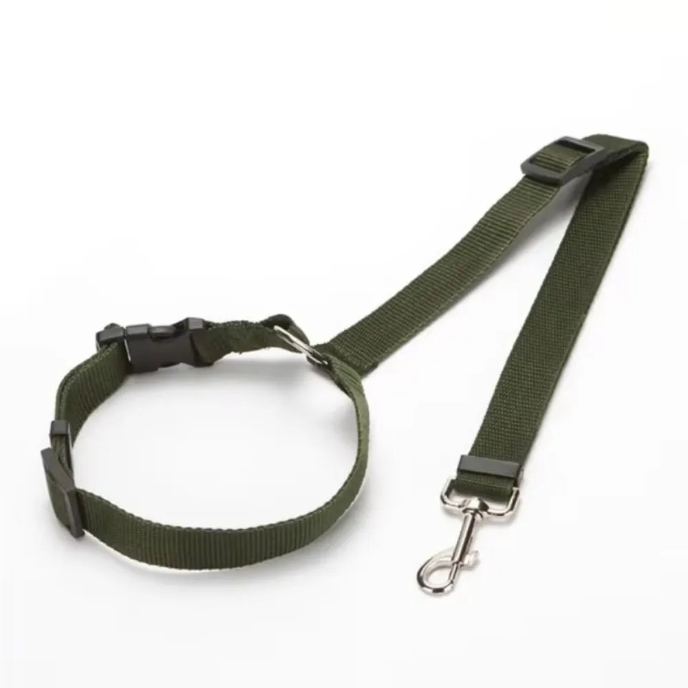 2-in-1 Pet Car Seat Belt & Leash – Adjustable Safety Harness