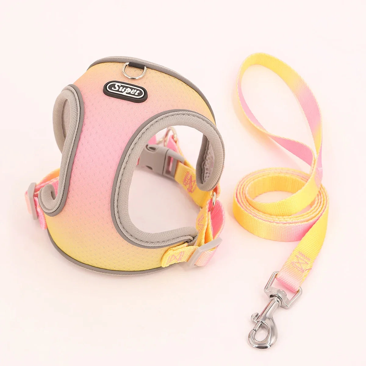 1pc Dog Harness  Small, Medium, Pet Dog Ombre Harness and Leash Set. Airtag cat collar Dogs stuff Leash Flea   tick control Pets