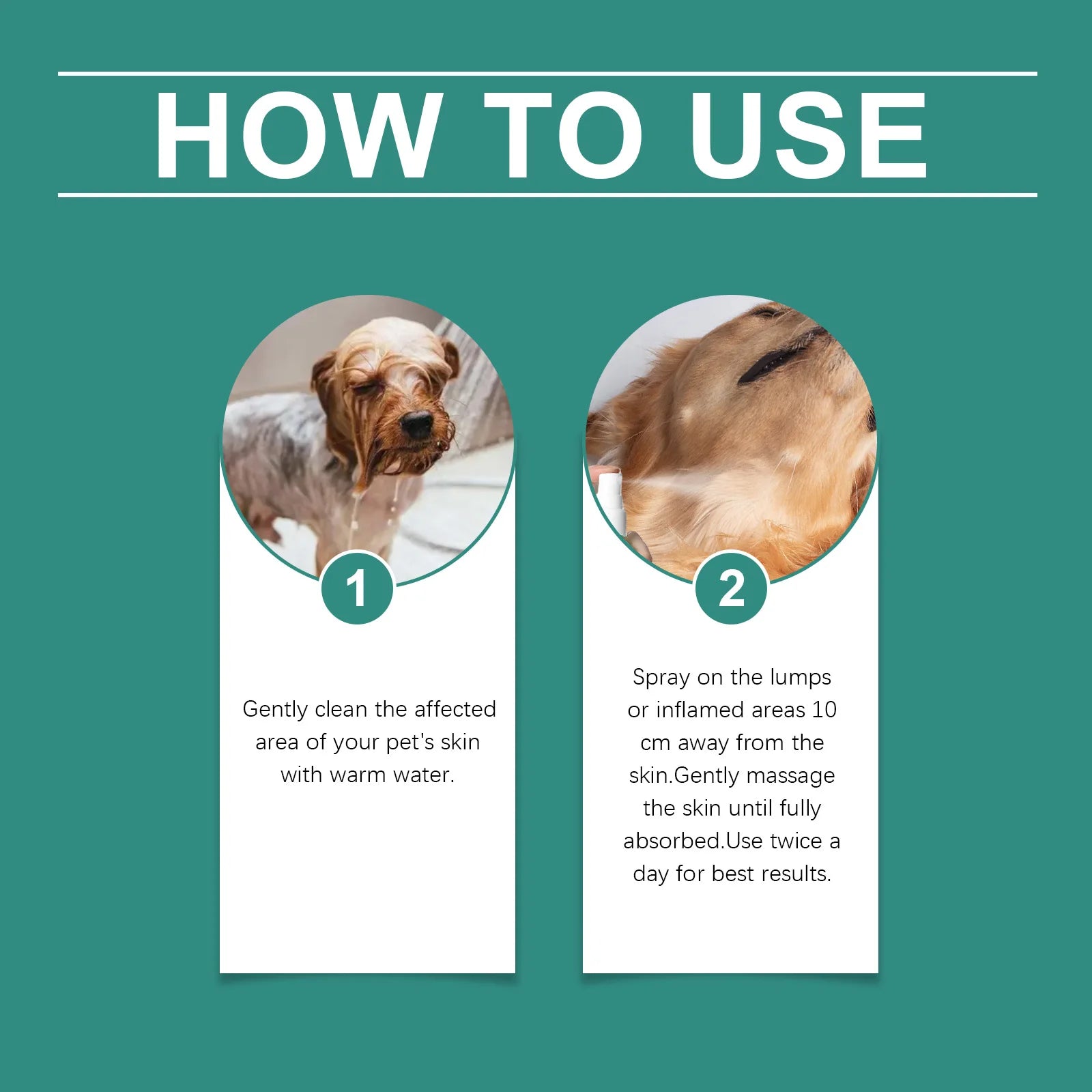 YEGBONG Hypoallergenic Pet Skin Care Spray Soothing Redness Relief Gentle Scratching Control for Dogs and Cats Sensitive Skin